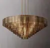 Rh exporta a América del Norte sirena American Nordic luz de lujo moderna estilo Hong Kong villa dúplex sala de estar araña de cristal
