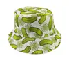 Sombrero de Pescador Estampado Transfronterizo, Reversible, Unisex, Sombrero Versátil con Protección Solar para Actividades al Aire Libre, Sombrero de Cubo Retro con Graffiti