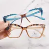 Gafas de Moda TR Estilo Nuevo para Mujer Marco Grande Gafas de Protección para Ojos Marco Facial Plano Adelgazante Plano Luz Azul Anti con Marco para Miopía