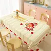 Toalha de Mesa Desenho Animado, Sem Lavagem, Impermeável, À Prova de Óleo, Resistente ao Calor, Estilo Dopamina Creme, Toalha de Mesa Retangular, Protetor de Mesa, Chá