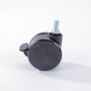 Rueda de freno universal roscada de 2,5 pulgadas para silla de oficina, mueble, gabinete, polea, rueda de borde silencioso, venta al por mayor de fábrica