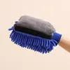 Luva de Lavagem de Carro de Microfibra Dupla Face - Luva de Limpeza Sem Arranhões de Chenille e Fleece de Coral para Detalhamento Automotivo