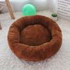 Ninho Redondo Quente NC com Pelúcia Espessa para Gatos, Ninho Universal para Todas as Estações, Tapete de Ninho Redondo com Pelo Longo, Ninho para Animais de Estimação Outono e Inverno, Cama para Gatos