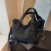 Bolso de mano informal de gran capacidad para mujer, bandolera cruzada de hombro, diseño de nicho de comercio exterior, otoño e invierno, 2024