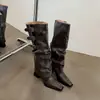 Botas Cortas Estilo Chica Picante Guapa Fresca Moda Británica 2026 Otoño/Invierno Nuevas Puntera Cuadrada Tacón Grueso Desmontables Botas de Jinete para Mujer
