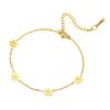 Pulseira Feminina de Personalidade Simples 4 Pingente Soldado Presente de Jóias Femininas Pulseira de Aço Inoxidável