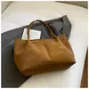 Bolsa Retro Esmerilada Ropa de Trabajo para Mujer Bolso Tote Versátil 2025 Otoño e Invierno Nuevo Bolso de Hombro tipo Portadocumentos de Gran Capacidad