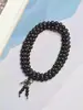 Pulseira de Contas de Cipreste de Sândalo Verde Popular ao Vivo 108 Sândalo Preto Brinquedos de Madeira Femininos Pulseiras Atacado Masculino Atacado