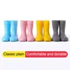 Fabricante de Botas de Lluvia para Niños para Comercio Transfronterizo, Suela Suave Antideslizante, Ligeras, Adecuadas para Niños y Niñas de 2 a 12 Años, Botas de Lluvia de Media Pantorrilla, Zapatos de Agua para Bebés