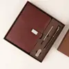 Caixa de Presente com Caderno A5 Conjunto Personalizado de Alto Valor Bloco de Notas para Reuniões de Escritório de Negócios Lembrança com Logo L Impressível