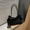 Bolso de hombro tipo tote para el día a día con lunares, estilo vintage, gran capacidad, bolso casual de moda para mujer Otoño/Invierno 2026
