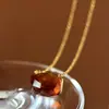 Collar Lipar Crystal Luz de Lujo Nicho Baoman Multicolor Corte Irregular Aguamarina Diseño Simple para Mujer