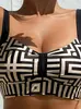 Bikini de Dos Piezas de Cintura Alta con Abertura para Mujer, Novedad 2024, Bikini AliExpress Amazon Traje de Baño de Playa Transfronterizo