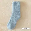 Nuevos Calcetines de Felpa de Media Pantorrilla para Otoño e Invierno con Forro Polar, Calcetines Gruesos Suaves de Coral Fleece para Calor y Dormir, Calcetines de Piso para Mujer