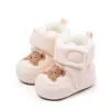 Invierno Zapatos Nuevos para Bebé con forro polar Zapatos Gruesos para Bebé Suela de Goma Suave Antideslizante Cálidos Zapatos para Caminar Zapatos de Moda y Tendencia
