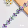 Encaje de Flor de Cinco Pétalos Colorido Degradado de 2.5cm Transfronterizo Accesorios de Bordado Solubles en Agua Cadena para Ropa Accesorios de Joyería DIY