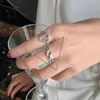 Anillo de Lazo Corazón Dulce para Mujer, Exquisito y Elegante, Versátil Anillo Abierto de Flor de Pistilo de Diamante para Apilar Anillo para el Dedo Índice