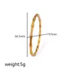 Pulseira Colorida de Resina com Juntas de Bambu Transfronteiriça de Nicho Aço Inoxidável Bracelete Aberto Moda Aço Titânio Joia Versátil Atacado