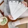 Calcetines blancos hasta media pantorrilla estilo ballet para mujer, Serie Miu de algodón puro fino de verano, Combinados con zapatos de piel pequeños, Calcetines largos, Calcetines holgados de verano