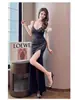 Vestido de Noche con Tirante en un Hombro, Vestido Sexy de Alta Gama, Ropa Suave para Reducir la Edad para Discoteca, Vestido Largo para Técnico de Spa