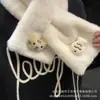 Cachecol à Prova de Frio e Quente para Gatinho e Peixe Inverno Outono e Inverno Ciclismo à Prova de Vento Acolchoado Cachecol Estilo Cruzado Cachecol de Gato Comendo Peixe
