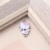 Liga gota de óleo desenho animado kt gato pingente de joia pulseira diy chaveiro com contas acessórios para bolsa em estoque atacado