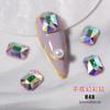 Joyería de diamantes de fondo plano al por mayor para arte de uñas Red trapezoidal AB mágica gota de agua semillas de melón taladro multi-corte forma de diamante desnudo diamante de color