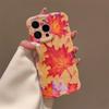 Pintura al óleo hoja de arce luz azul giro funda para teléfono iPhone16promax apple 15 suave 14 paquete completo 13 mujeres/12/11