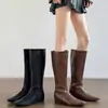 Botas Largas de Primer Encuentro de Temporada para Aumentar la Altura para Mujer Invierno 2026 Adelgazantes de Punta Cuadrada Hasta la Rodilla Botas de Jinete Botas Largas