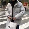 Chaqueta acolchada de algodón y terciopelo de cordero de doble cara para hombre, estilo Hong Kong, para parejas, holgada, cálida y gruesa, con forro polar