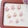 Sanrio Arcoíris Dibujos Animados Accesorios para Uñas Diamante de Resina Estéreo Lindo Accesorios para Uñas Portátiles Uñas DIY Accesorios Pequeños