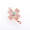 Conector de pulsera para mujer, estilo retro europeo y americano, con forma de hoja de ojo de palma, accesorios de joyería Aobao, con preservación del color, galvanizado
