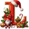 Novos Enfeites de Natal Pendentes Decorações Planas para Árvore de Natal Chapéu Vermelho Letra Inicial com Decoração de Letra Personalização Personalizada