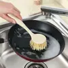 Descontaminación Cepillo para Lavar Ollas de Mango Largo Suministros de Cocina Antiadherentes Cepillo para Lavar Platos de Uso Doméstico Cepillo para Limpiar Estufas Cepillo para Ollas