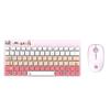 Fude 1501 Set de Teclado y Ratón Inalámbricos Niñas Lindo Animal Portátil Escritura Oficina Silencioso