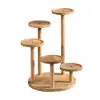 Soporte para plantas suculentas de alféizar, estante decorativo de bambú multicapa para mesa interior de balcón, soporte grande para plantas con diseño de rama de árbol