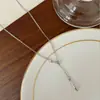 Colar Gota D'água Feminino Moda Luxo Acessível Design de Nicho Alto Padrão 2025 Novo Estilo Quente Simples Corrente de Clavícula com Borla