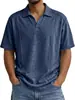 Camisa Polo Henley Masculina de Malha Lisa Cor Sólida Nova Verão 2026 Caimento Boxy Americano Amazon