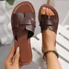 2025 Nuevo Estilo Comercio Exterior Transfronterizo Tallas Grandes Chanclas Planas de Playa para Mujer Sudeste Asiático Amazon Dropshipping Fabricante Mayorista