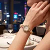 Reloj pulsera de nácar extraíble al por mayor con incrustaciones de diamantes, reloj de cuarzo de doble fila de perlas 'persona perezosa' transfronterizo, reloj exquisito para mujer