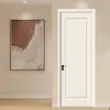 Puerta de madera negra vintage, puerta de dormitorio estilo italiano, puerta de casa, puerta de madera maciza lacada compuesta con moldura, puerta de sala de cocina de mediados de siglo