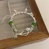 2024 Xiaohongshu Mismo Estilo Casa del Loto Li Impresión de Loto Pulsera Derivada Ins Diseño de Nicho Pulsera Creativa