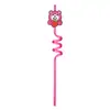 Brinquedo Infantil de PVC Decoração com Canudo Adesivos de Canudo Suprimentos para Festa Canudos Espirais para Bebidas Produto Novo Transfronteiriço da Amazon