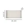 Bandeja de Plástico Antideslizante Engrosada Rectangular Estilo Europeo para Taza de Agua, Frutas, Baño de Hotel
