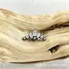 Aretes de Aleación de Titanio Astmf-136 Serie Negro Brillante Rosca Interna de Titanio G23 Cabeza de Piercing de Zirconia