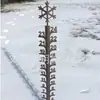 Nuevos productos transfronterizos para artesanías metálicas de copo de nieve, medidor de nieve enchufable para patio exterior, venta al por mayor por lotes