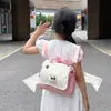 Mochila Multifuncional Infantil de Lunares con Lazo y Diseño de Conejito, Linda Caricatura Estilo Coreano para Niñas, Moderna