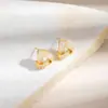 Nuevos Pendientes Triangulares de Circonita con Incrustaciones de Cobre, Modernos y Versátiles para el Trabajo, Pendientes Sencillos y Elegantes con un Toque de Lujo