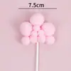 Decoración de Pastel Bola Redonda Bomba de Baño Estrella de Cinco Puntas Nube Tridimensional Inserts para Fiesta de Cumpleaños Inserts de Nube Multicolor