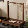 Prateleira de armazenamento de joias para mesa, cabide de colar com múltiplos ganchos, suporte de exibição para pulseiras e braceletes, porta-anéis, prateleira de armazenamento de brincos